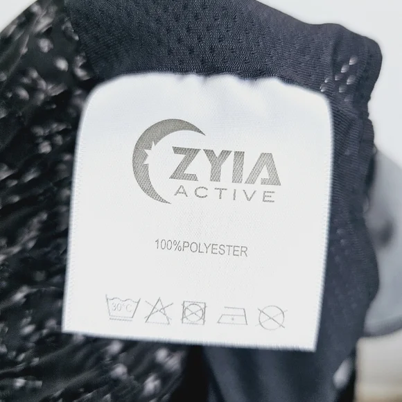 Zyia Active Black Bubbles Hi-Rise Bomber Shorts NWT, size Medium - Picture 10 of 11